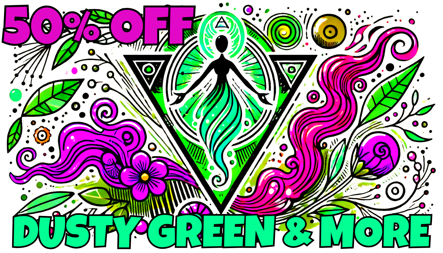 50% Dusty Green & More