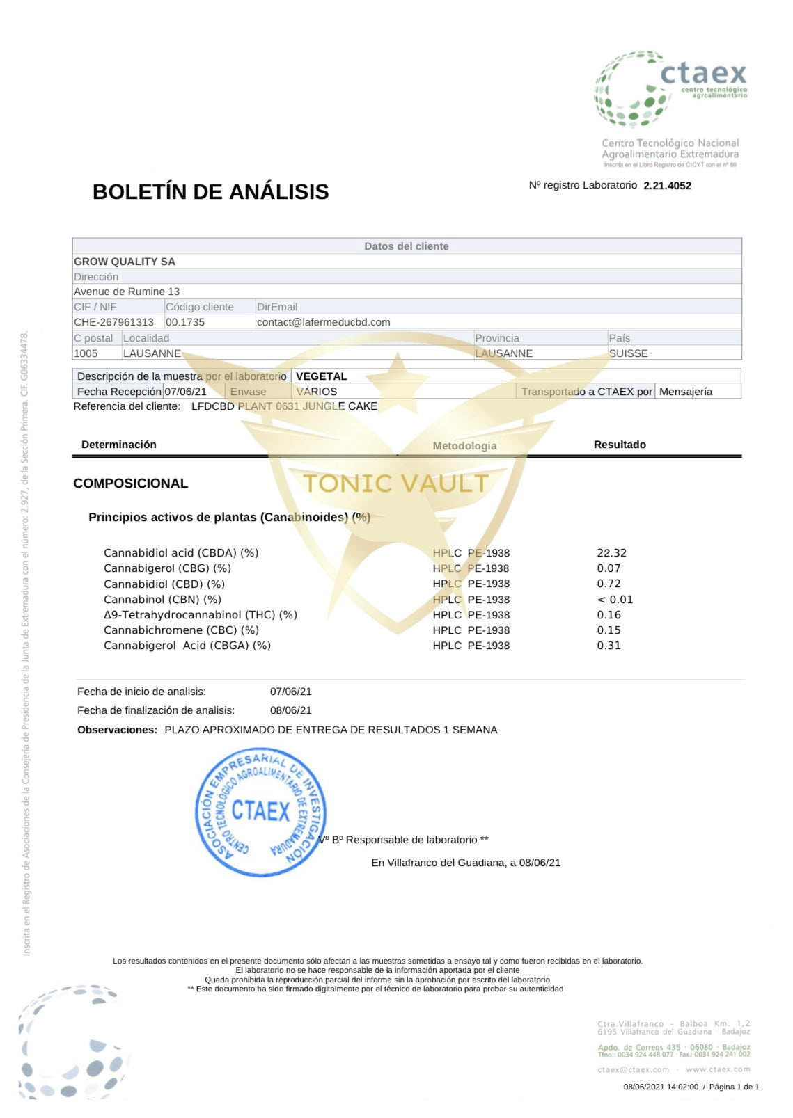 CBD FLOWER tea - Jungle cake 28% CBD ( Premium Indoor )