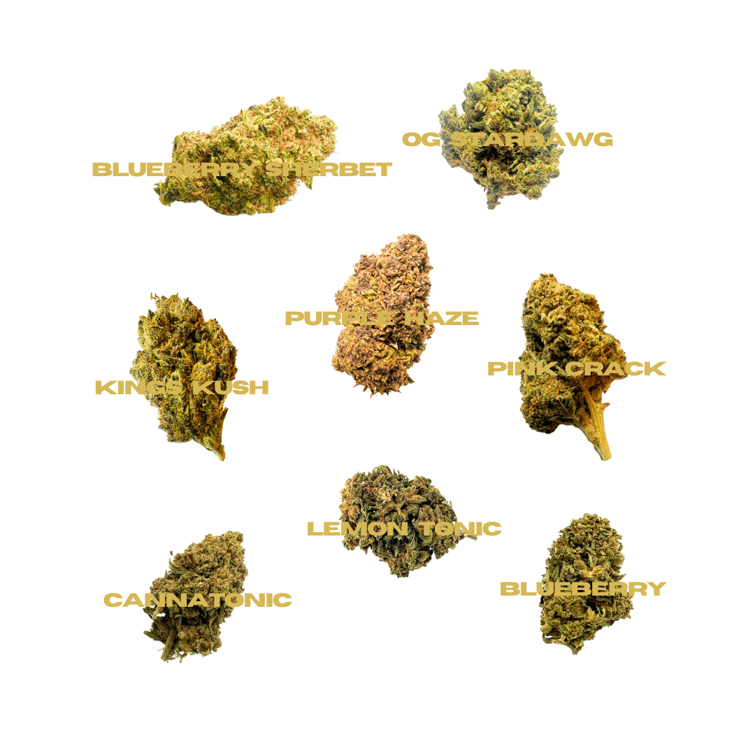 CBD Flower Sample Bundle - 8 Individual Grams - Tonic Vault