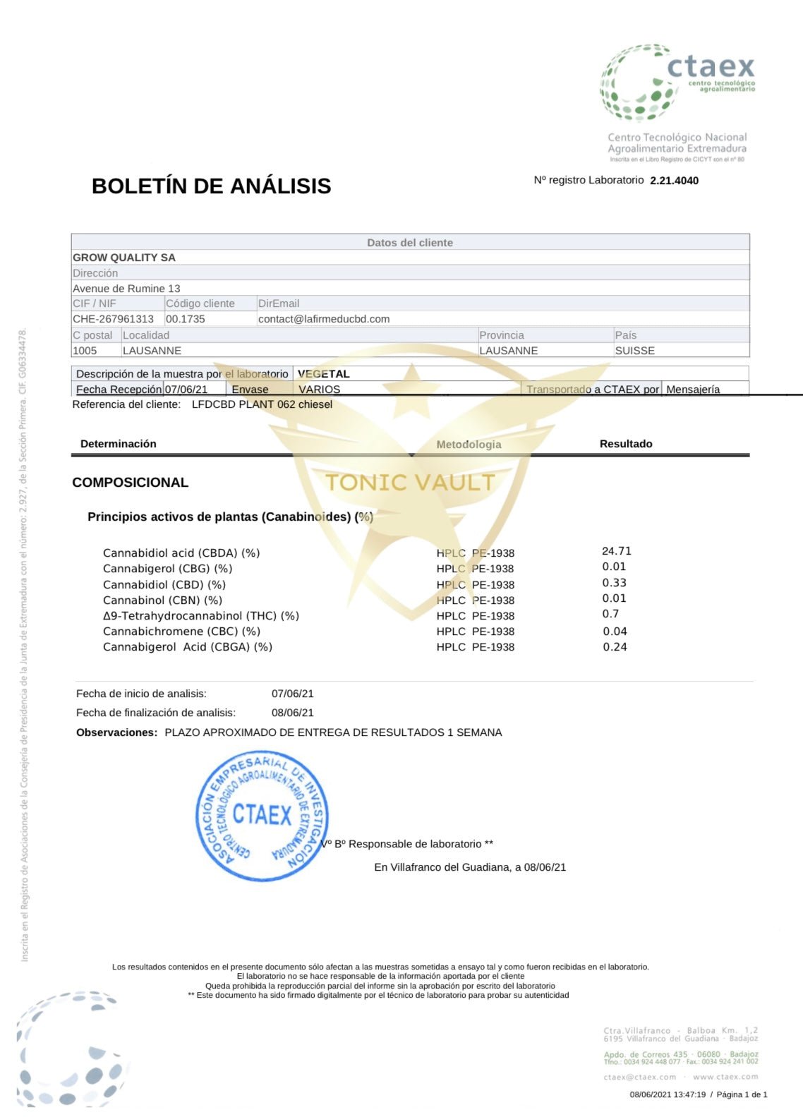 Chiesel - 25% CBD - Tonic Vault