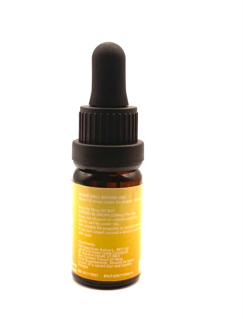 CBD Oil Drops 10ml - 1000mg - Full Spectrum MCT